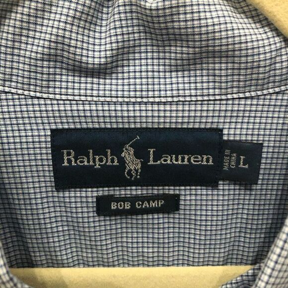 Ralph Lauren Size Large (L) Bob Camp Button Down Short Sleeve Navy - Picture 4 of 4